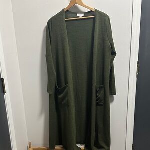 LuLaRoe Olive Green Knit Cardigan